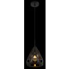 Illuminazione Globo Lighting Hassan Lampadario a sospensione Nero, 1-Luce