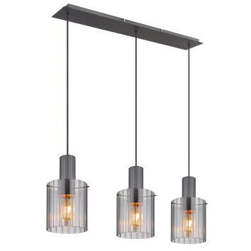 Illuminazione Globo Lighting Tulivar Lampadario a sospensione Grigio, 3-Luci