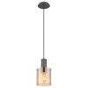 Illuminazione Globo Lighting Tulivar Lampadario a sospensione Grigio, 1-Luce