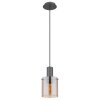 Illuminazione Globo Lighting Tulivar Lampadario a sospensione Grigio, 1-Luce