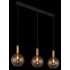 Illuminazione Globo Lighting Marinella Lampadario a sospensione Nero, 3-Luci