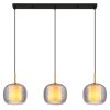 Illuminazione Globo Lighting Lampigna Lampadario a sospensione Ottone, Nero, 3-Luci