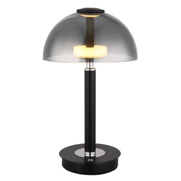 Illuminazione Globo Lighting Uldin Lampada da tavolo LED Cromo, Nero, 1-Luce