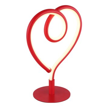 Illuminazione Globo Lighting Amore Lampada da tavolo LED Rosso, 1-Luce