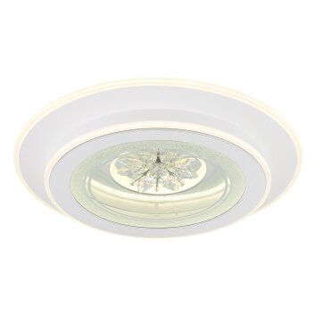 Illuminazione Globo Lighting Bluma Plafoniera LED Bianco, 1-Luce, Telecomando