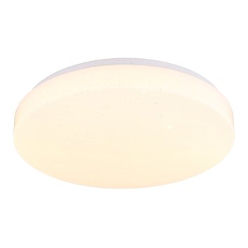Illuminazione Globo Lighting Warata Plafoniera LED Bianco, 1-Luce, Telecomando, Cambia colore