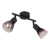 Illuminazione Globo Lighting Satella Plafoniera, Faretto da soffitto, Applique, Faretto da parete Nero, 2-Luci