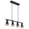 Illuminazione Globo Lighting Satella Lampadario a sospensione Nero, 4-Luci