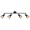 Illuminazione Globo Lighting Satella Plafoniera, Faretto da soffitto, Applique, Faretto da parete Nero, 4-Luci