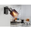 Illuminazione Globo Lighting Satella Plafoniera, Faretto da soffitto, Applique, Faretto da parete Cromo, Nero, 1-Luce