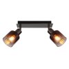 Illuminazione Globo Lighting Satella Plafoniera, Faretto da soffitto, Applique, Faretto da parete Cromo, Nero, 2-Luci