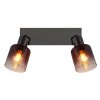 Illuminazione Globo Lighting Satella Plafoniera, Faretto da soffitto, Applique, Faretto da parete Cromo, Nero, 2-Luci