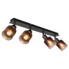 Illuminazione Globo Lighting Satella Plafoniera, Faretto da soffitto, Applique, Faretto da parete Cromo, Nero, 4-Luci