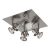 Illuminazione Globo Lighting Verpax Plafoniera, Faretto da soffitto, Applique, Faretto da parete Nichel opaco, 4-Luci