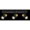 Illuminazione Globo Lighting Brisbon Plafoniera, Faretto da soffitto, Applique, Faretto da parete Nero, 3-Luci