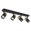 Illuminazione Globo Lighting Brisbon Plafoniera, Faretto da soffitto, Applique, Faretto da parete Nero, 4-Luci