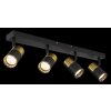 Illuminazione Globo Lighting Brisbon Plafoniera, Faretto da soffitto, Applique, Faretto da parete Nero, 4-Luci