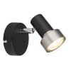 Illuminazione Globo Lighting Mason Plafoniera, Faretto da soffitto, Applique, Faretto da parete Cromo, Nero, 1-Luce