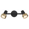 Illuminazione Globo Lighting Mason Plafoniera, Faretto da soffitto, Applique, Faretto da parete Cromo, Nero, 2-Luci