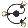 Illuminazione Globo Lighting Mason Plafoniera, Faretto da soffitto, Applique, Faretto da parete Cromo, Nero, 3-Luci