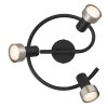 Illuminazione Globo Lighting Mason Plafoniera, Faretto da soffitto, Applique, Faretto da parete Cromo, Nero, 3-Luci