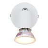 Illuminazione Globo Lighting Matrix Plafoniera, Faretto da soffitto, Applique, Faretto da parete Cromo, Bianco, 1-Luce