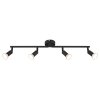 Illuminazione Globo Lighting Matrix Plafoniera, Faretto da soffitto, Applique, Faretto da parete Nero, 4-Luci