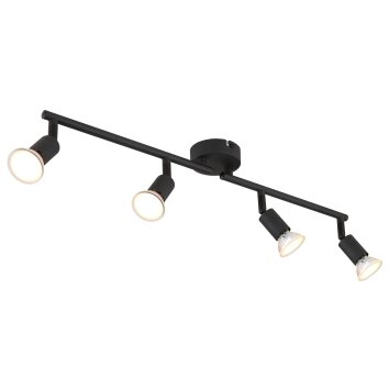 Illuminazione Globo Lighting Matrix Plafoniera, Faretto da soffitto, Applique, Faretto da parete Nero, 4-Luci