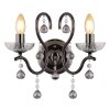 Illuminazione Globo Lighting Camila Applique Cromo, Nero, 2-Luci