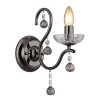 Illuminazione Globo Lighting Camila Applique Cromo, Nero, 1-Luce