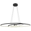 Illuminazione Globo Lighting Spira Lampadario a sospensione LED Nero, 1-Luce