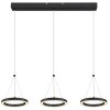 Illuminazione Globo Lighting Grenvix Lampadario a sospensione LED Nero, 1-Luce