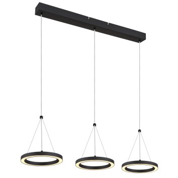 Illuminazione Globo Lighting Grenvix Lampadario a sospensione LED Nero, 1-Luce