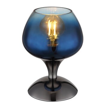 Illuminazione Globo Lighting Maxy Lampada da tavolo Cromo, Nero, 1-Luce