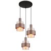 Illuminazione Globo Lighting Milley Lampadario a sospensione Nero, 3-Luci