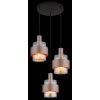 Illuminazione Globo Lighting Milley Lampadario a sospensione Nero, 3-Luci