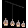 Illuminazione Globo Lighting Milley Lampadario a sospensione Nero, 4-Luci