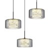 Illuminazione Globo Lighting Fogsy Lampadario a sospensione LED Nero, 1-Luce