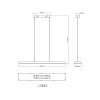 Illuminazione Globo Lighting Sola Lampadario a sospensione LED Nero, 1-Luce, Telecomando