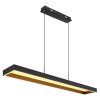 Illuminazione Globo Lighting Sola Lampadario a sospensione LED Nero, 1-Luce, Telecomando