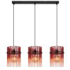 Illuminazione Globo Lighting Gorley Lampadario a sospensione Nero, 3-Luci