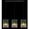 Illuminazione Globo Lighting Gorley Lampadario a sospensione Nero, 3-Luci