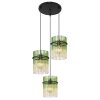 Illuminazione Globo Lighting Gorley Lampadario a sospensione Nero, 3-Luci