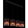 Illuminazione Globo Lighting Gorley Lampadario a sospensione Nero, 4-Luci