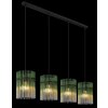 Illuminazione Globo Lighting Gorley Lampadario a sospensione Nero, 4-Luci