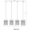 Illuminazione Globo Lighting Gorley Lampadario a sospensione Nero, 4-Luci