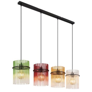 Illuminazione Globo Lighting Gorley Lampadario a sospensione Nero, 4-Luci