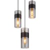 Illuminazione Globo Lighting Scarfina Lampadario a sospensione Nero, 3-Luci