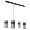 Illuminazione Globo Lighting Scarfina Lampadario a sospensione Nero, 4-Luci