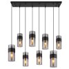 Illuminazione Globo Lighting Scarfina Lampadario a sospensione Nero, 8-Luci